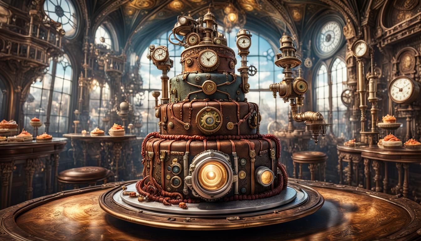 Steampunk wedding cake