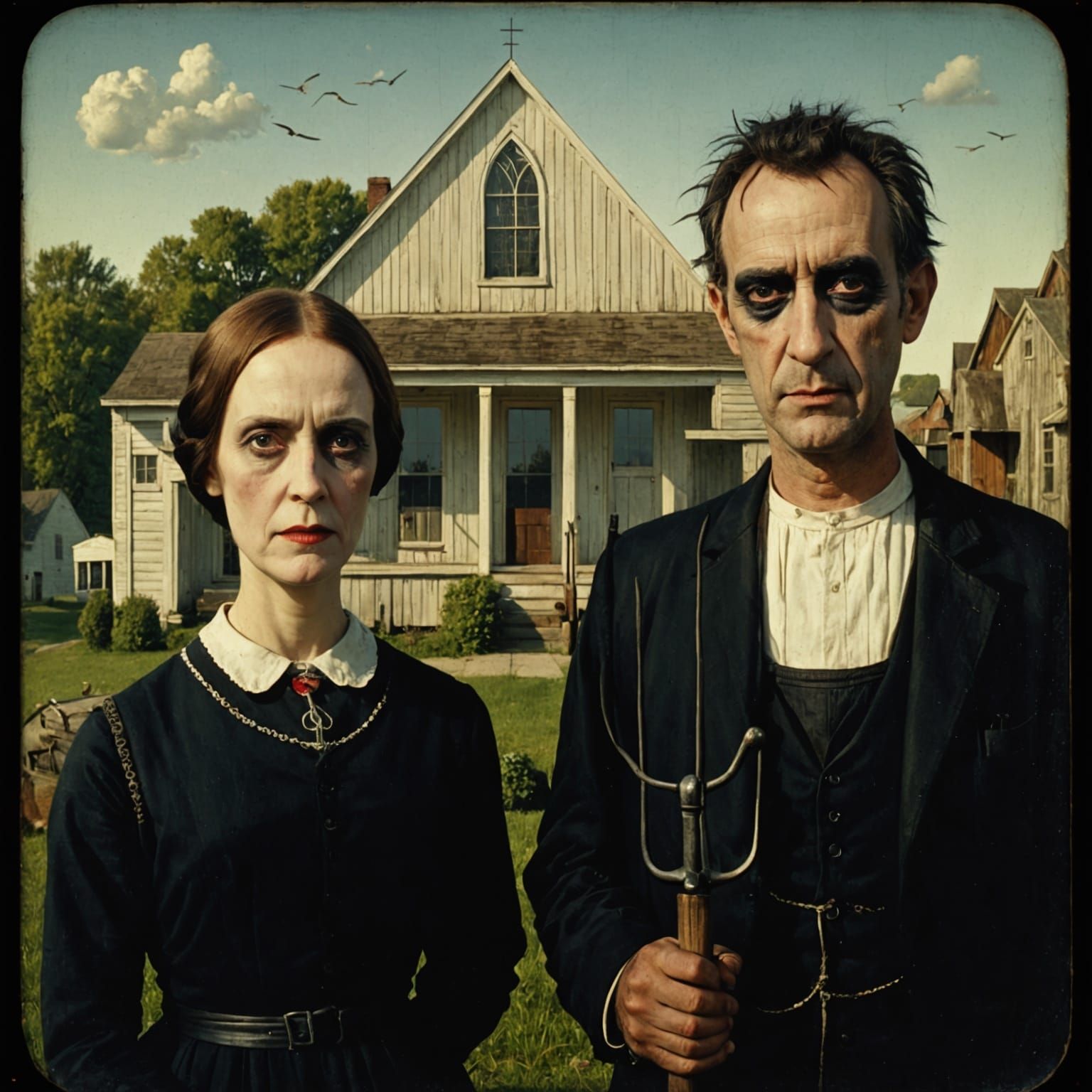 The Cure Dressed American Gothic Duo