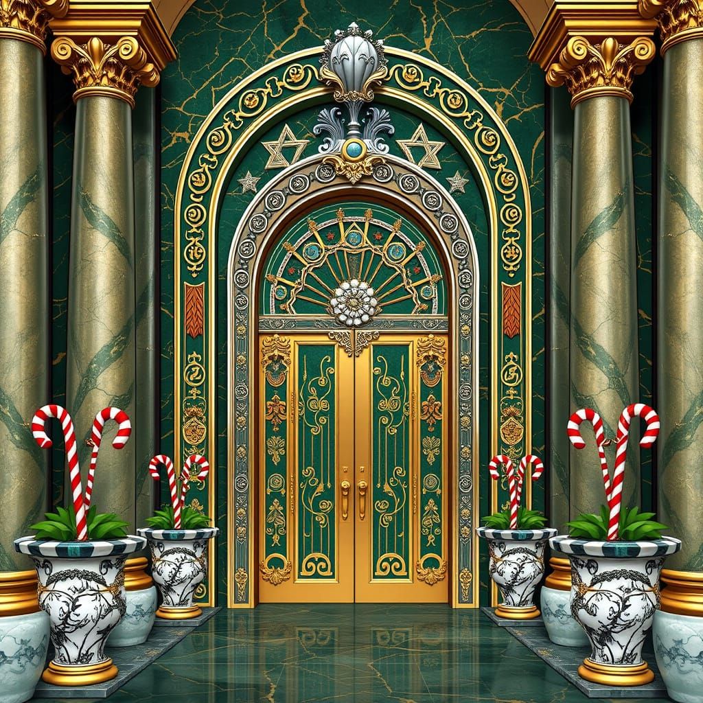 Majestic Art Deco Gatehouse with Whimsical Details