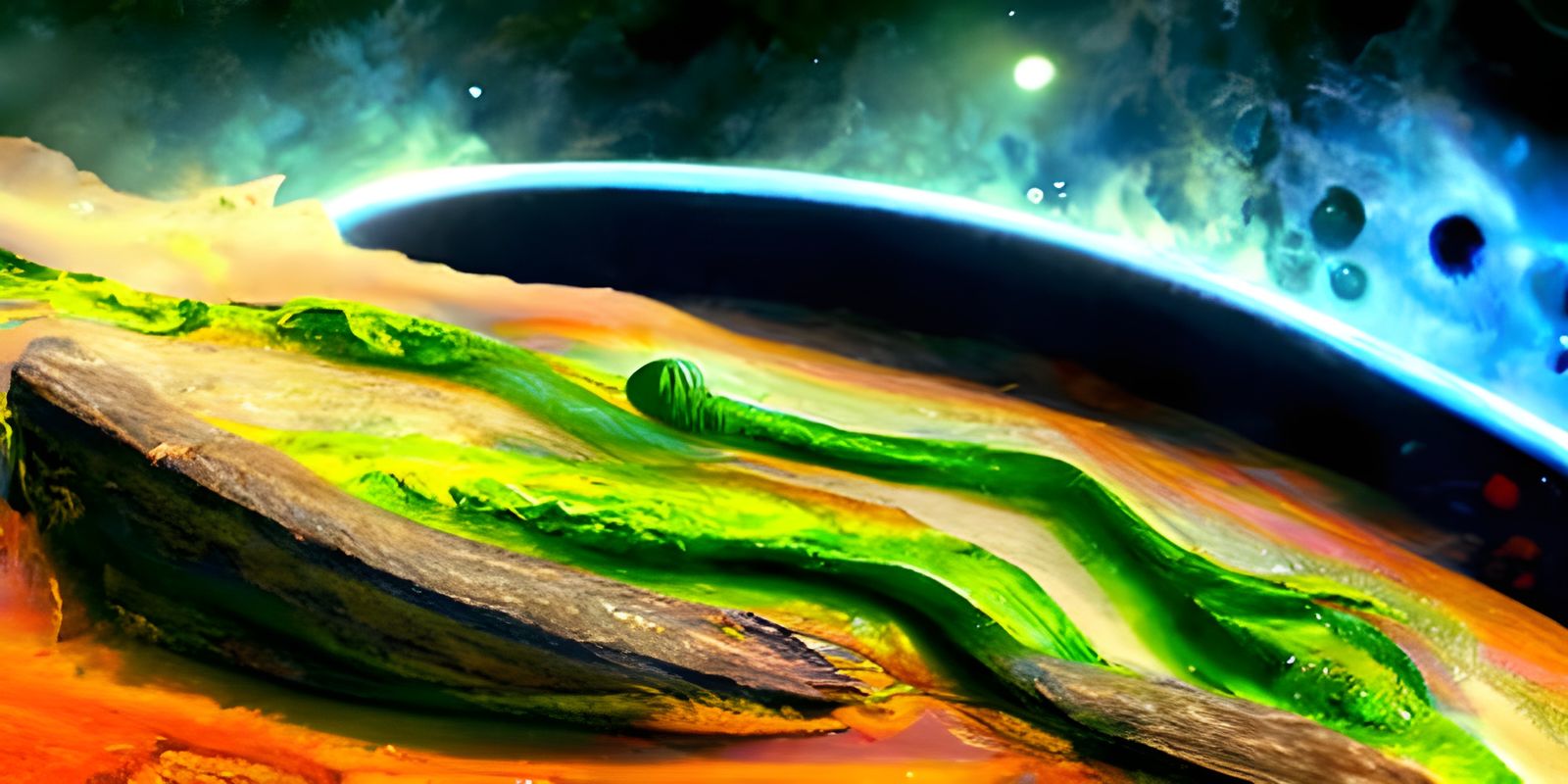 Otherworldly Alien Planetary Space Scape
