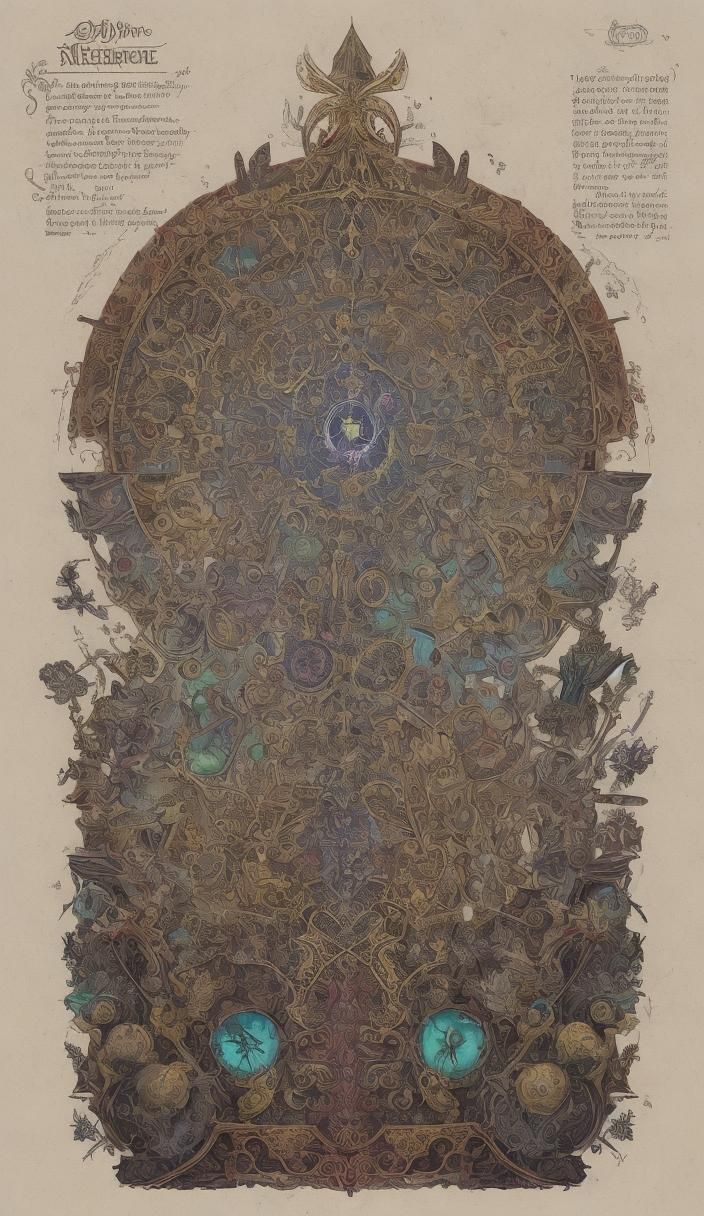 ancient divine tome, magical protection glyphs, demon hunting guide, technical botanical uses and mixtures, blood staine...