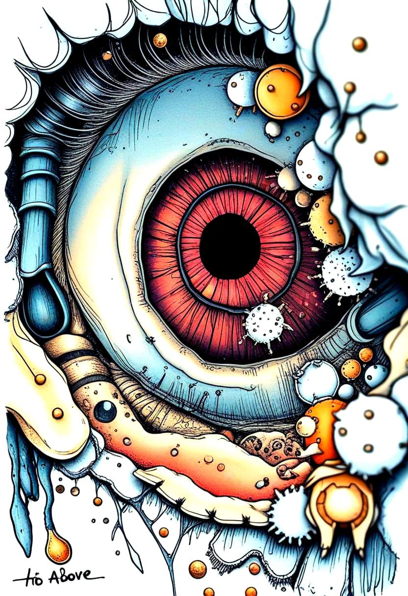 Surreal Macro Illustration in Sketchnote Style