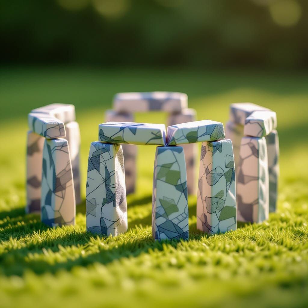 Origami Stonehenge Papercraft Sculpture