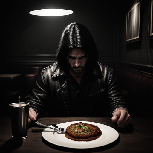 Hyper-Realistic Restaurant Scene in Cinematic Lighting