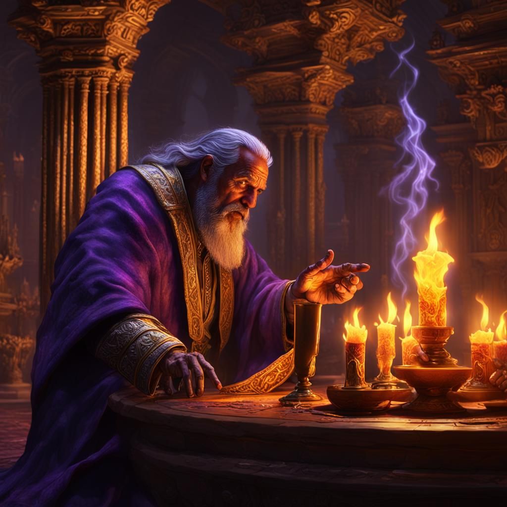 God Speaks to Moses in Dark Fantasy Art