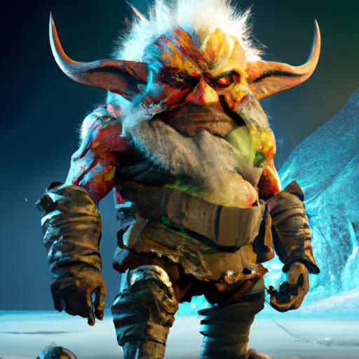 Angry Space Dwarf Punk in Detailed Digital Art