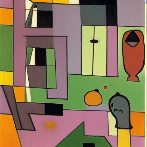 Donkey in Barn: A Modernist Painting