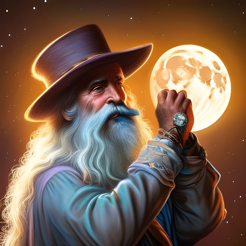 Ethereal Hippy Enthralled by Lunar Glow