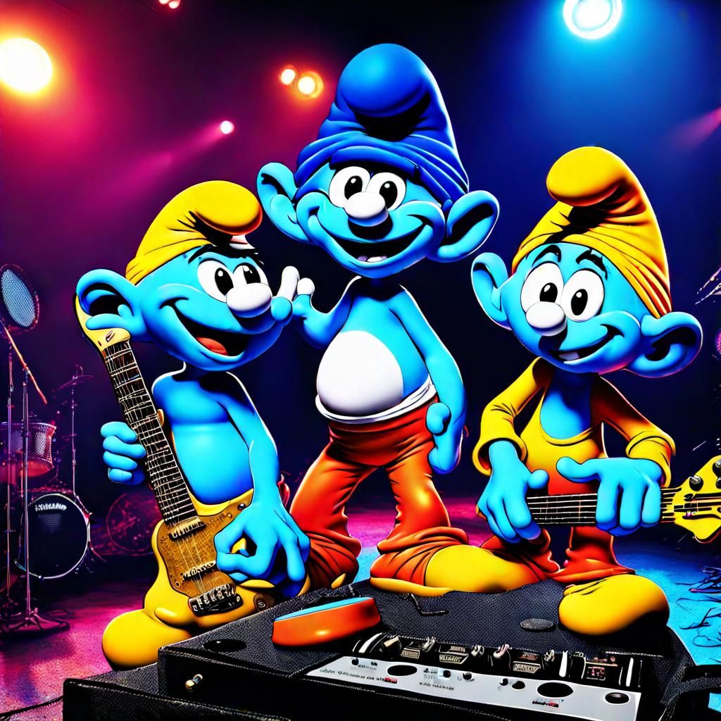Smurfs Rock Band: Dynamic Digital Art