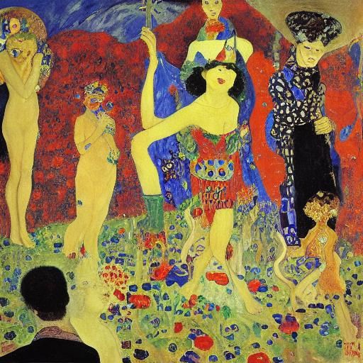 Elegant Vampire Portrait in Art Nouveau Style