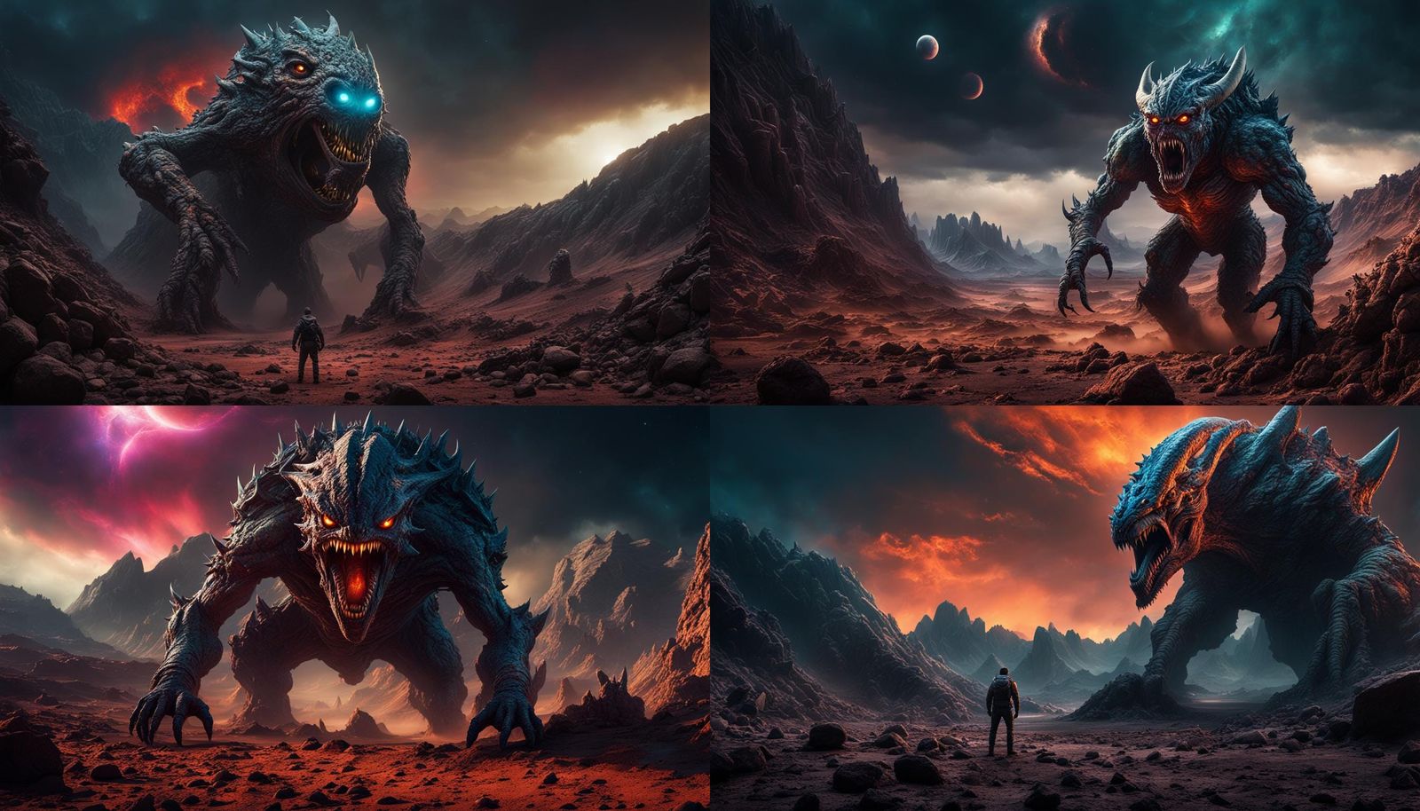 Scary Monster on a Bizarre Alien Planet