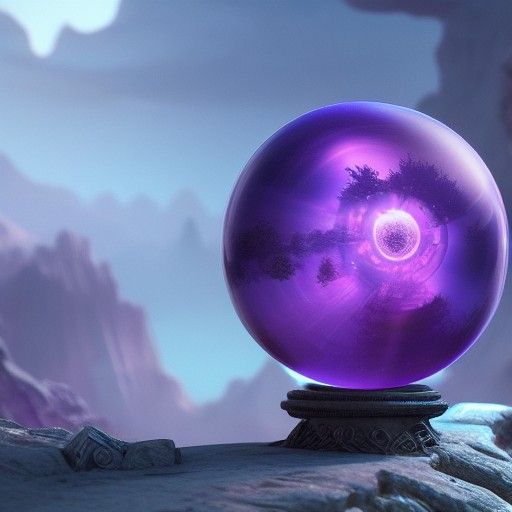 Mysterious Crystal Ball in Detailed Matte Painting