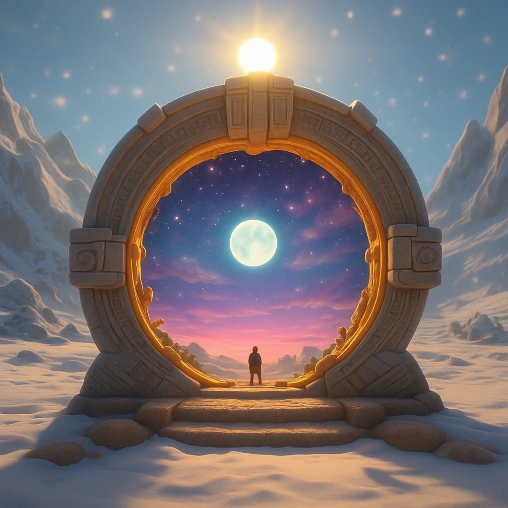 Active Stargate on a Frozen World