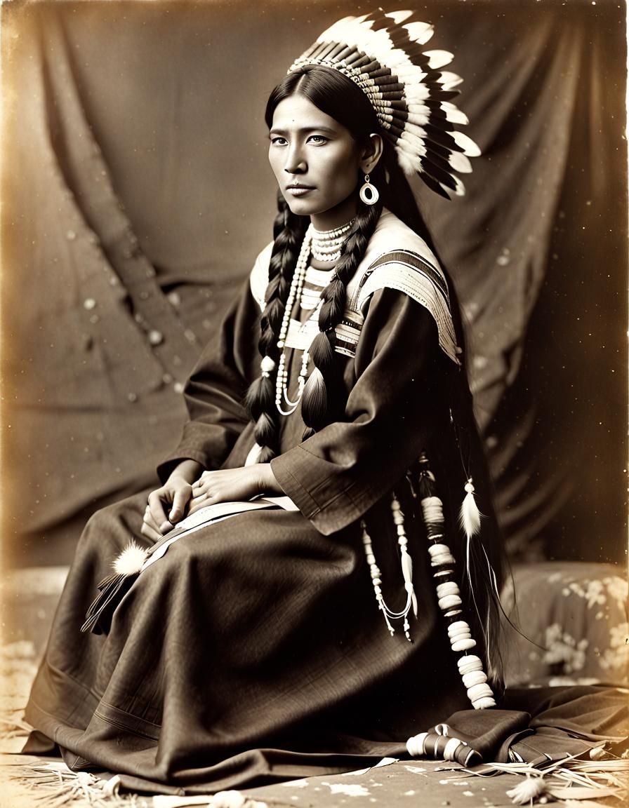 Hopi Woman Portrait with Traditional Dress