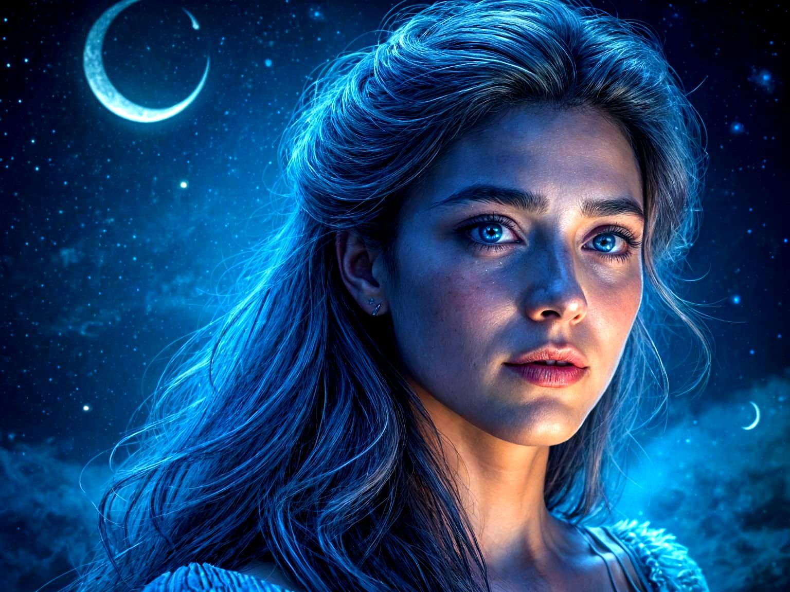 Cosmic Night Sky Fantasy Book Cover Illustration