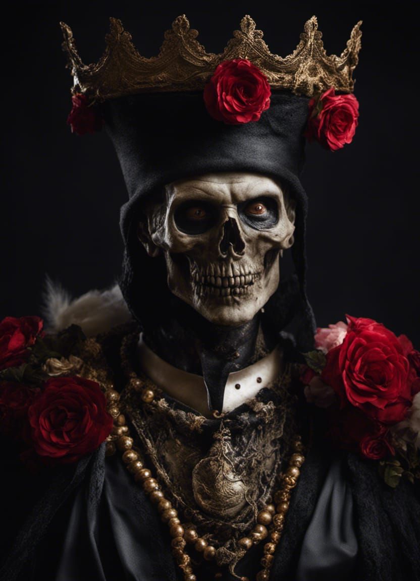 Majestic Zombie Portrait in Graveyard Horror