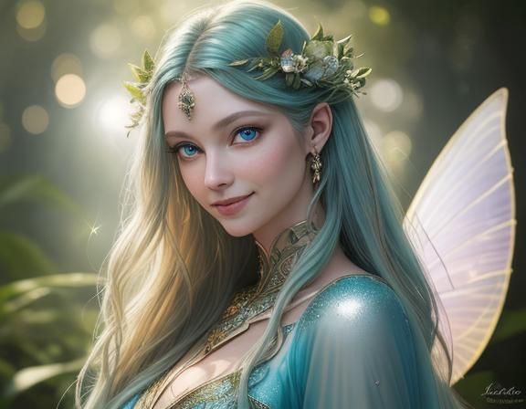 solarpunk-fairy blue