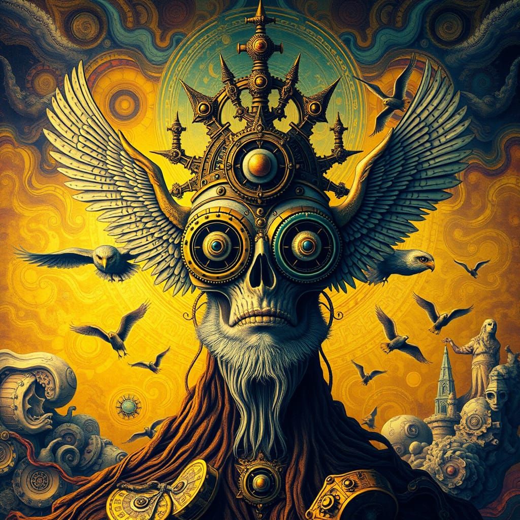 Surreal DMT Trip God in Dreamlike Rothko Style