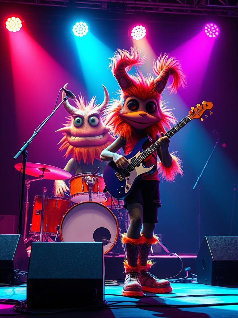 Energetic Rock Performance by Ryot Grrl and Livingfart in Vi...