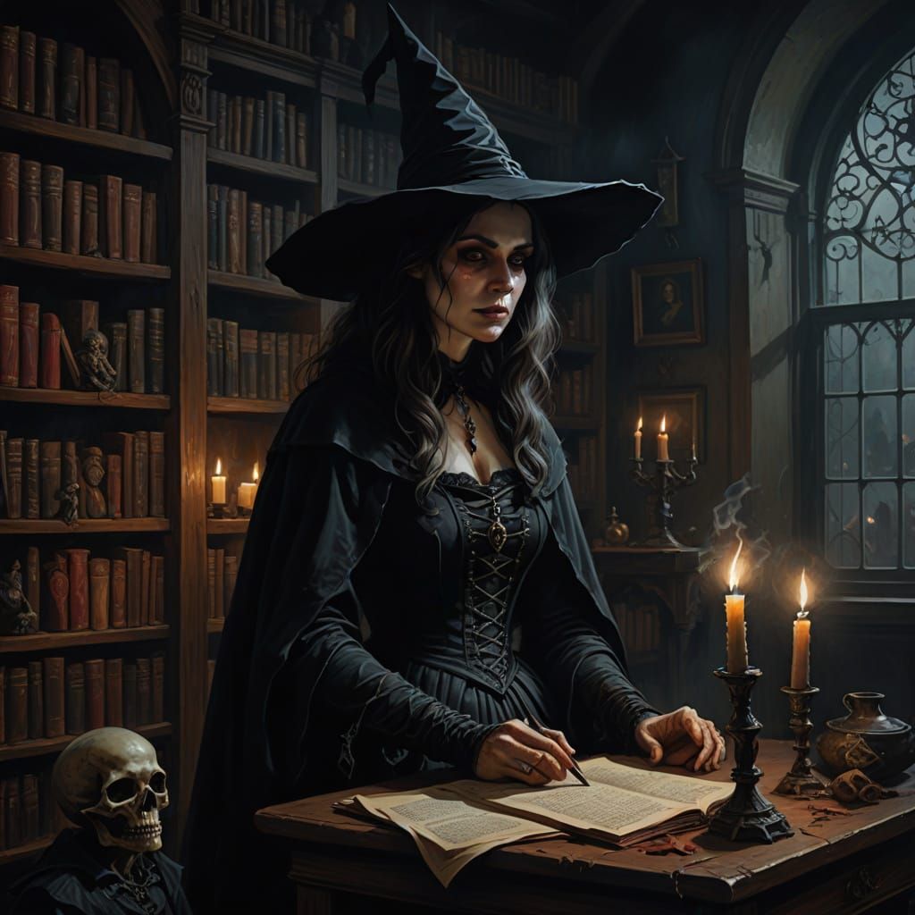 Gothic Witch Conjures Life into a Broken Doll in a Mysteriou...