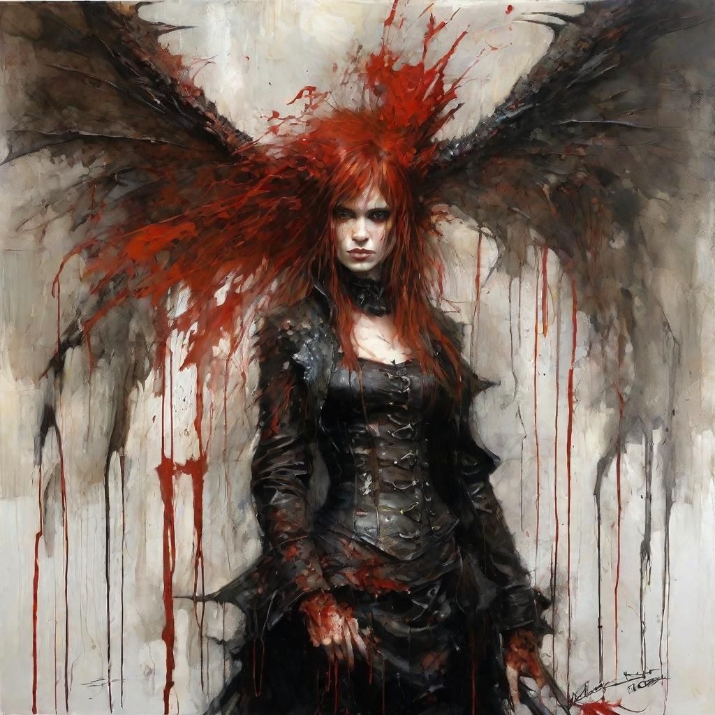 Epic Dragon Witch Portrait in Oil Painting Style