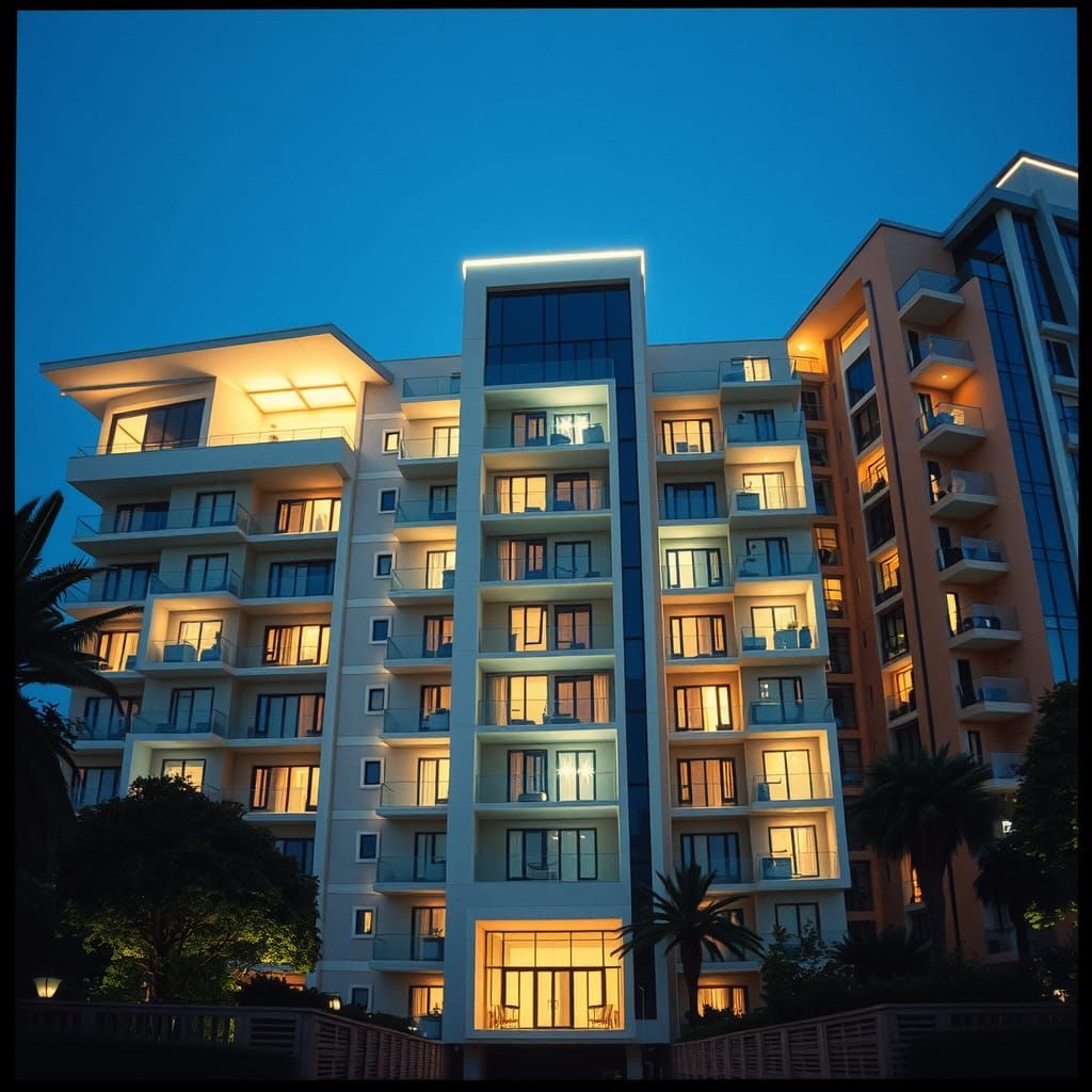 Futuristic Residential Building in Cinematic Style