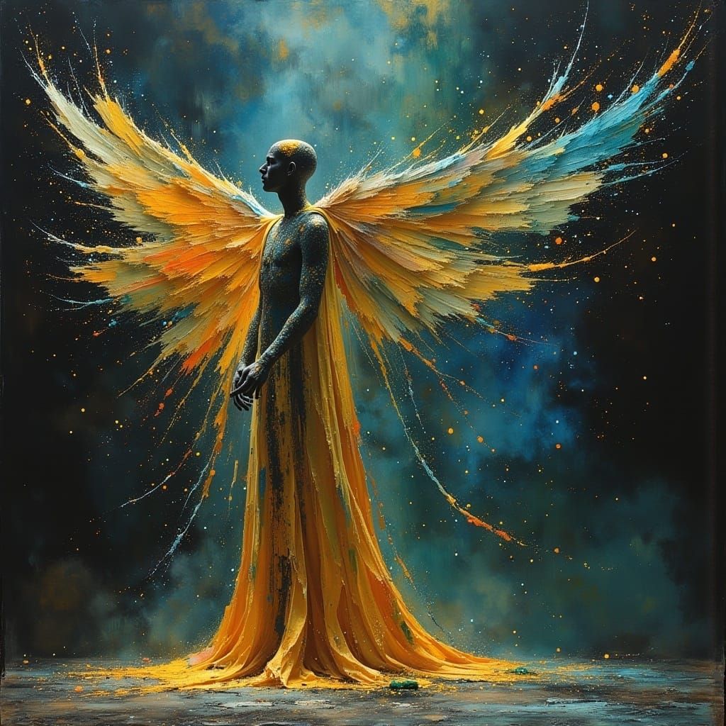 Zephyr in Dark Oil Paint Style