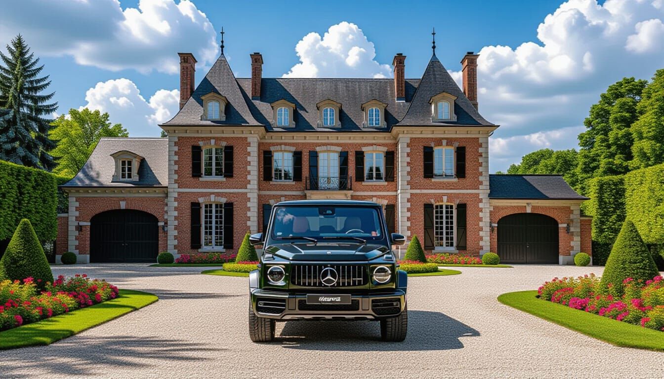 Elegant Chateau with AMG G 63 in Monet Style