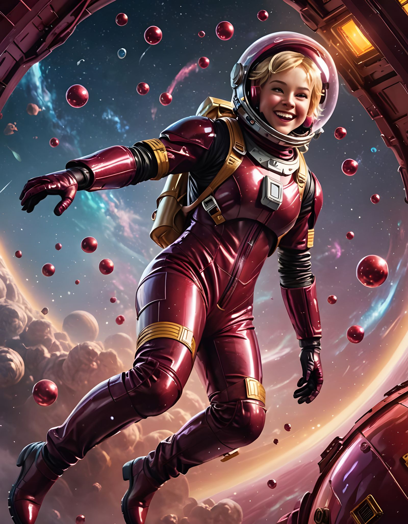 Astronaut in Spacesuit Performing EVA in 8K