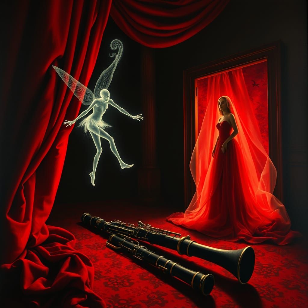 Surreal Disappearance: Fairy, Clarinetist, Sultan's Wife