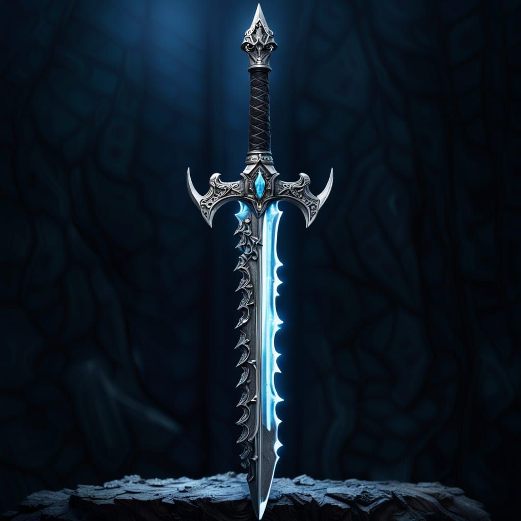 Majestic Frostmourne Sword in 8k Resolution