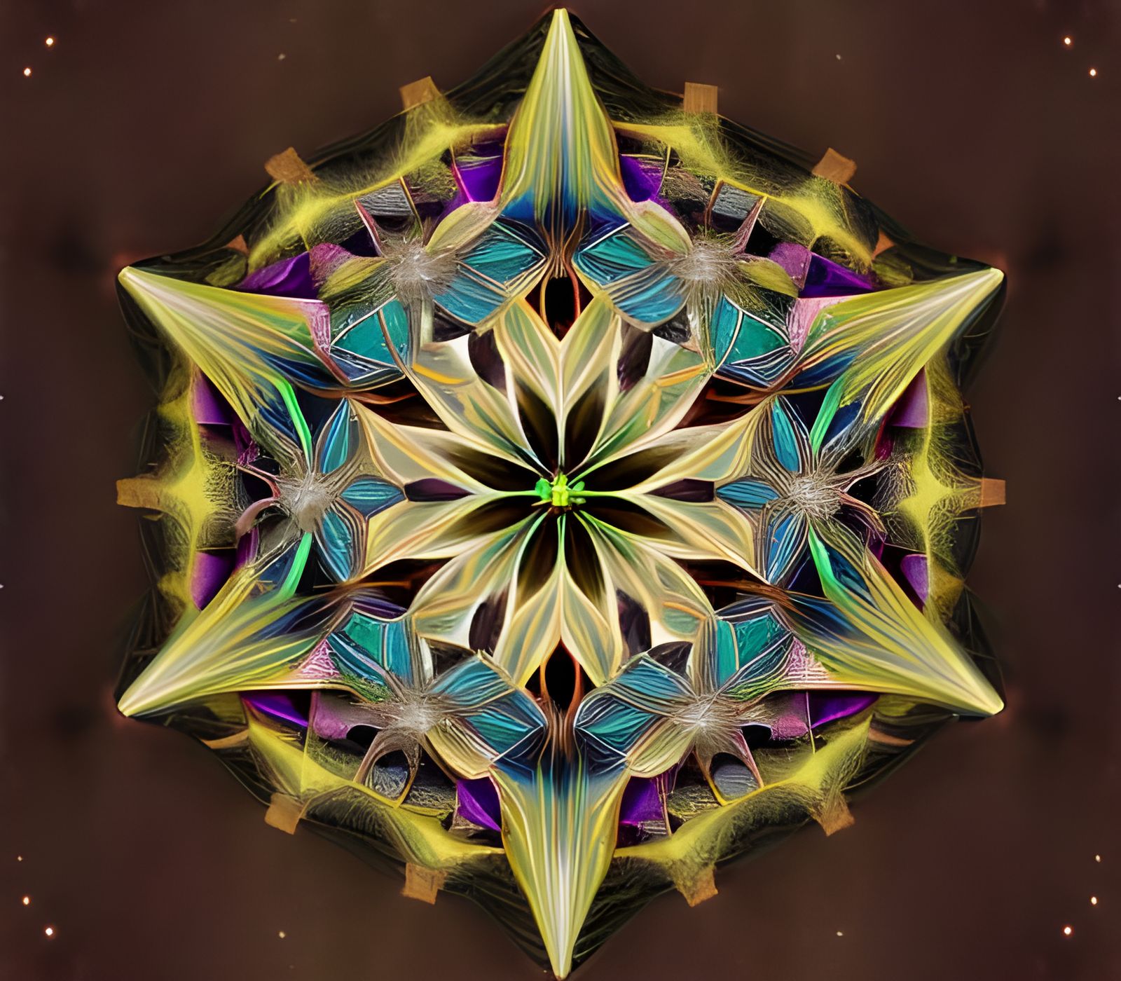 Intricate Fractal Merkabah in Digital Matte Painting