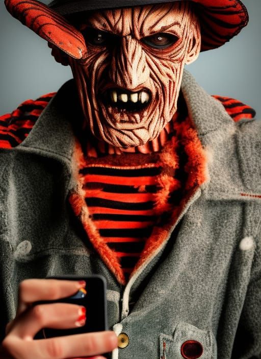 Freddy Krueger takes a selfie