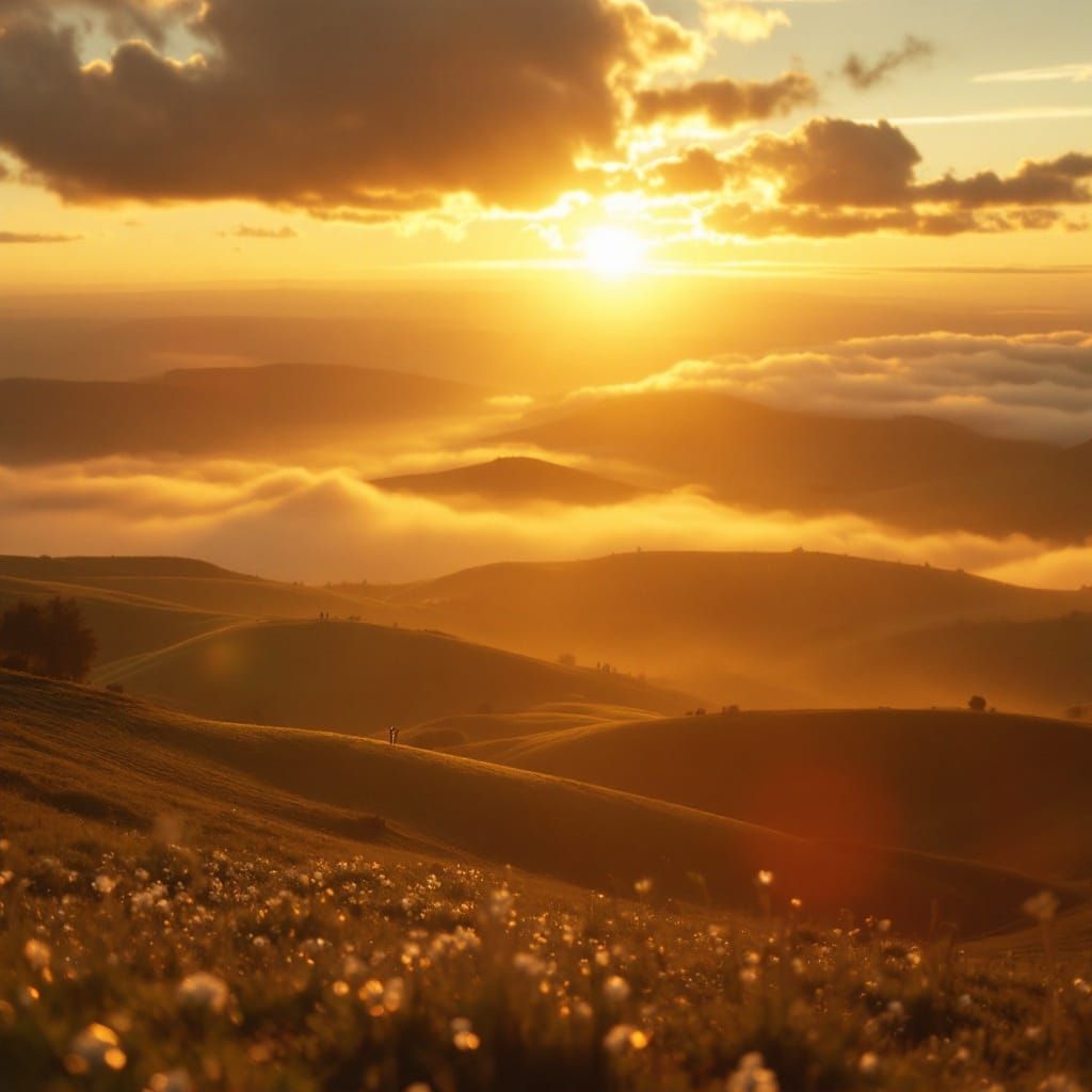 Winter Sunset over Bolton Hills in Cinematic Style