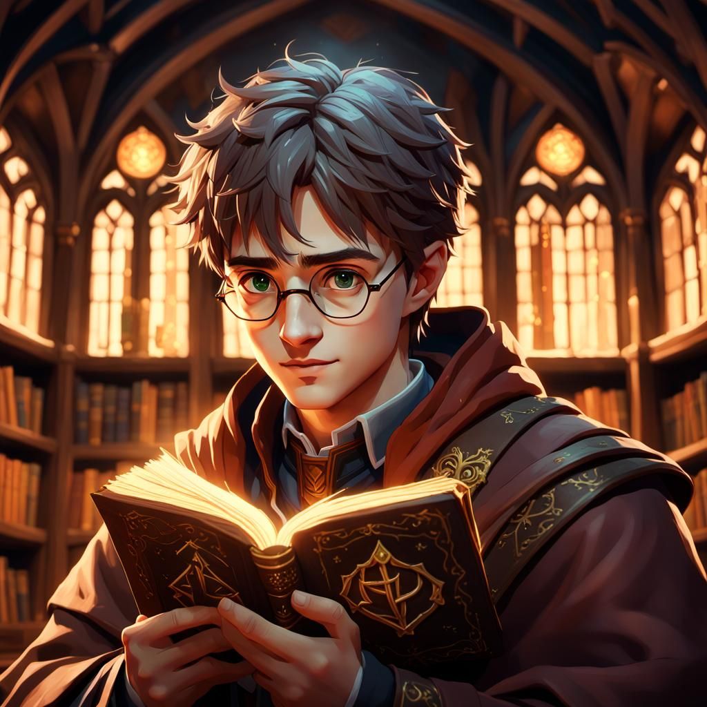 Harry Potter Portrait in Stylized Anime Art