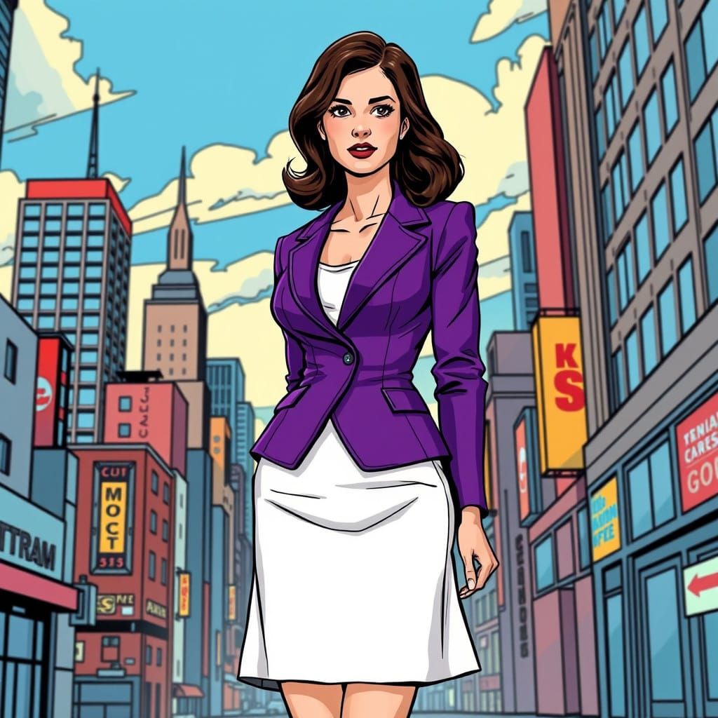 Rachel Brosnahan as Lois Lane in a Vibrant Purple Blazer and...