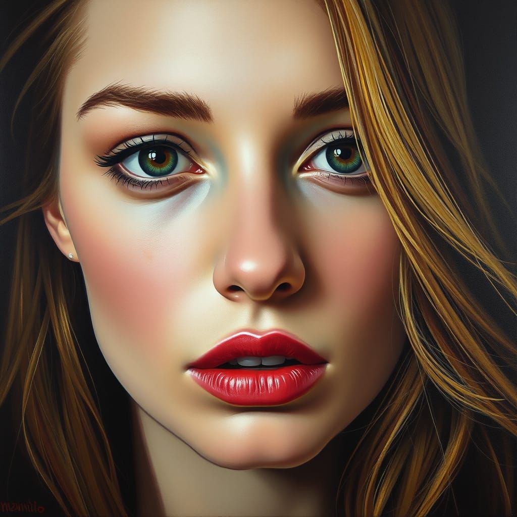 Composite Portrait: Woman's Face in Varied Art Styles