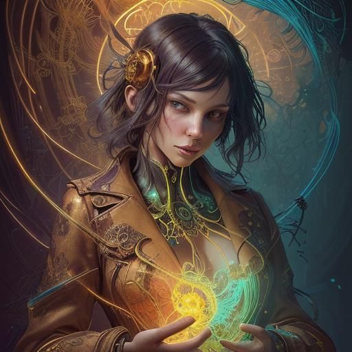 Steampunk Underground World in Digital Painting Style