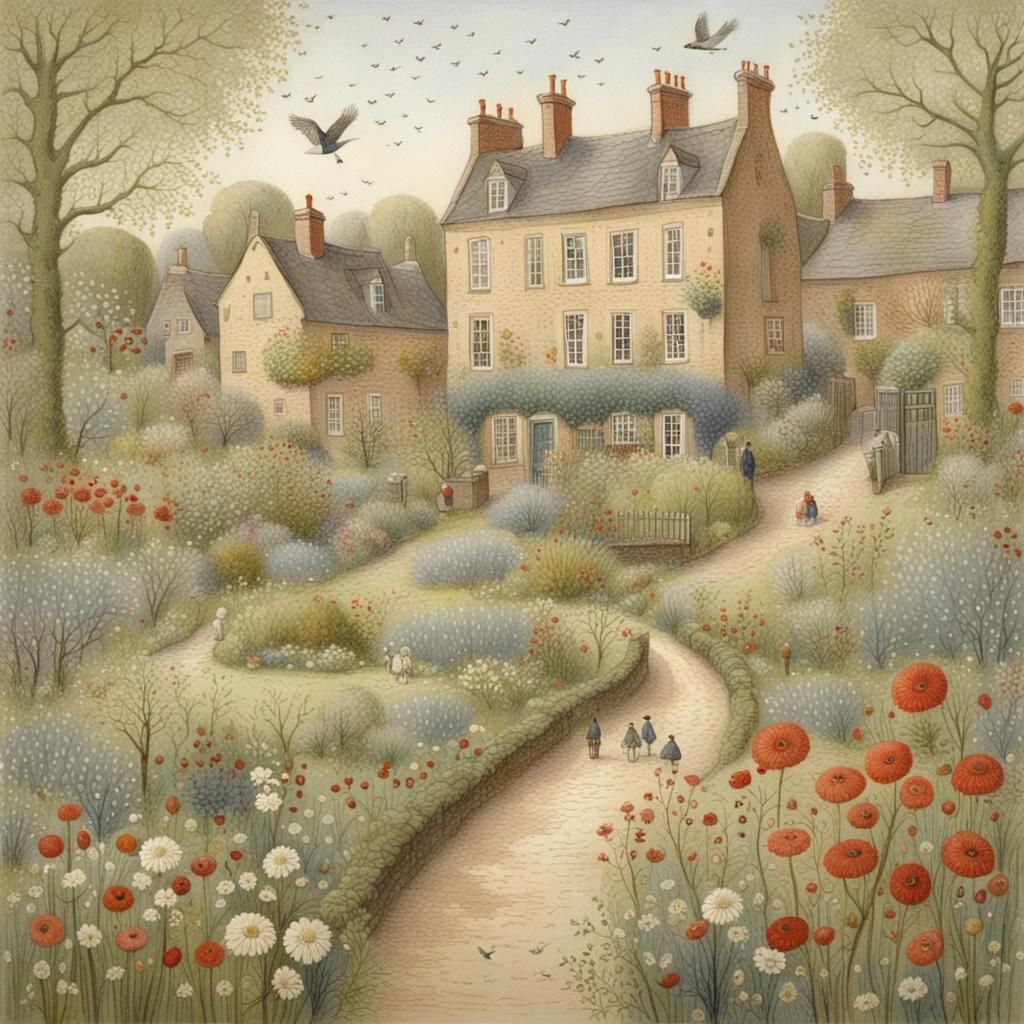 Vintage Botanical Illustration in Millot Style