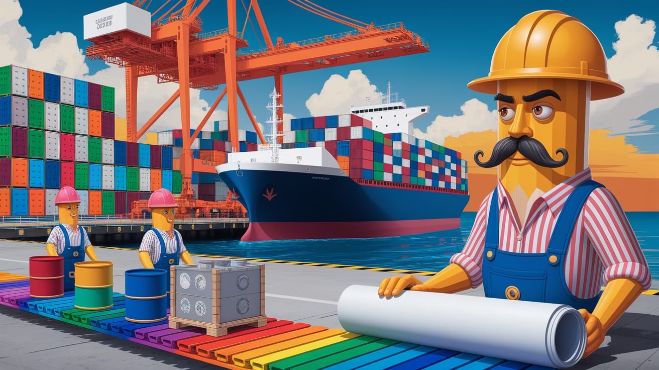 Pencils as Stevedores in a Vibrant Seaport