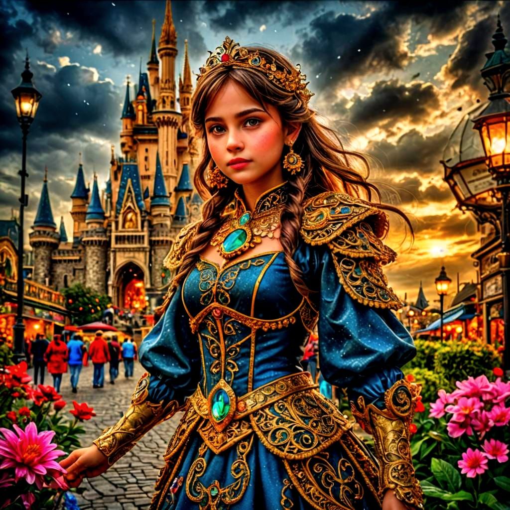 Sparkling Wonders in Hyperrealistic Fantasy Landscape