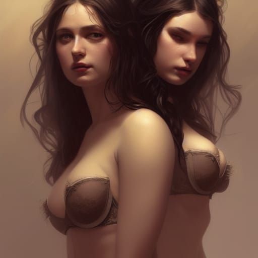 Enticing Witches at Sabbath: Hyperdetailed Art Portrait