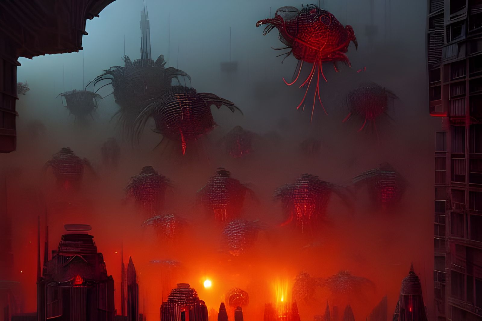 Menacing Alien Insect Invasion in Grimdark Gothic Sci-Fi