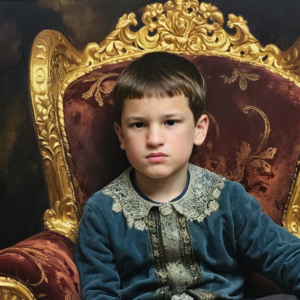 Elegant Portrait in the Style of Rembrandt