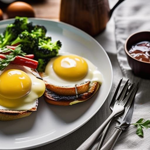 Eggs Benedict with Hollandaise Sauce: Cookbook Photo