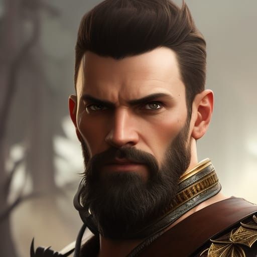 Barbarian Pirate Portrait in Hyperdetailed Digital Art