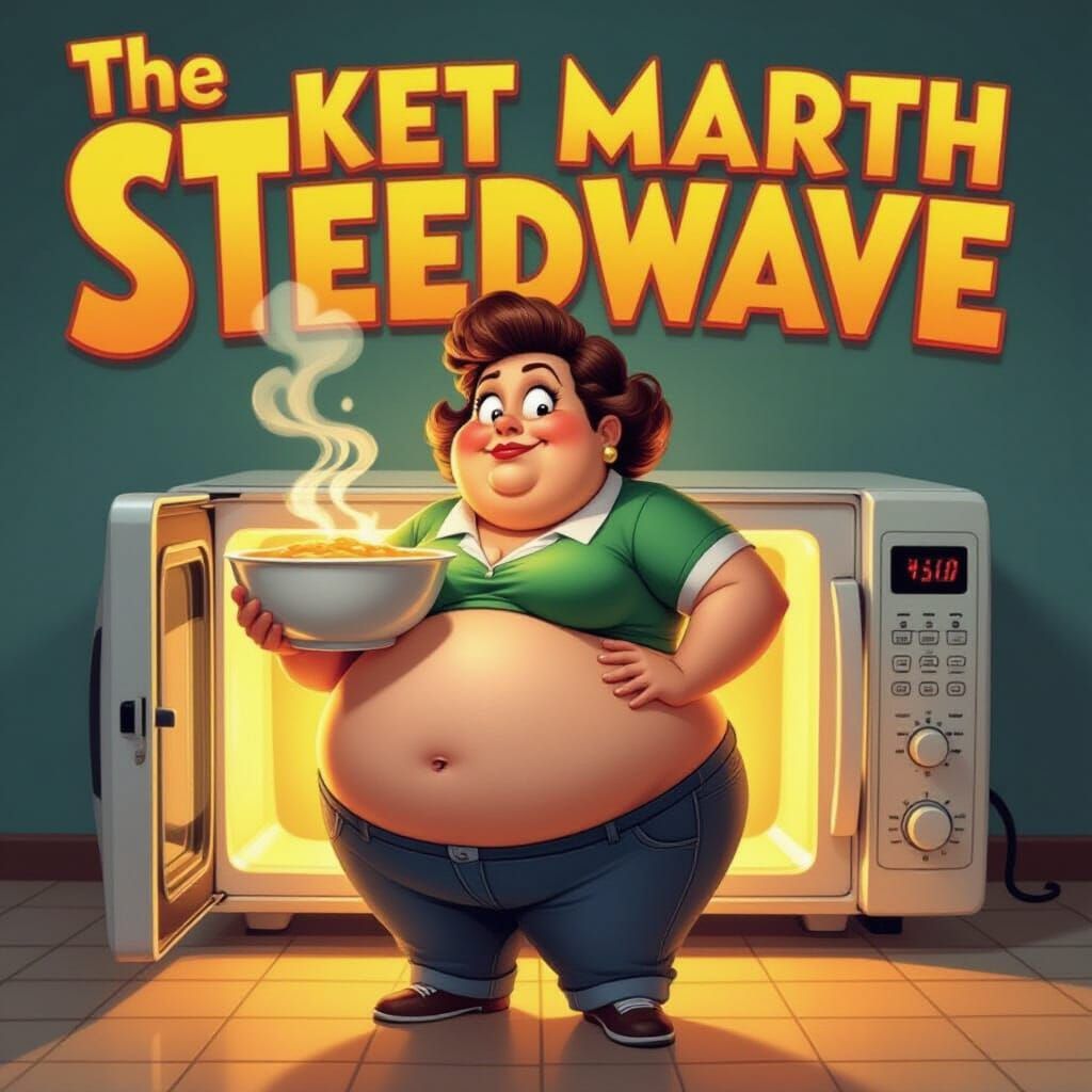 Comedic Movie Poster: Man & Microwave