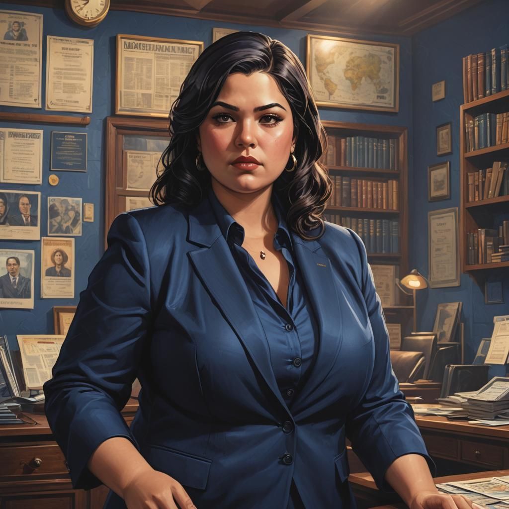 Confident Lawyer Portrait in Comic Book Style