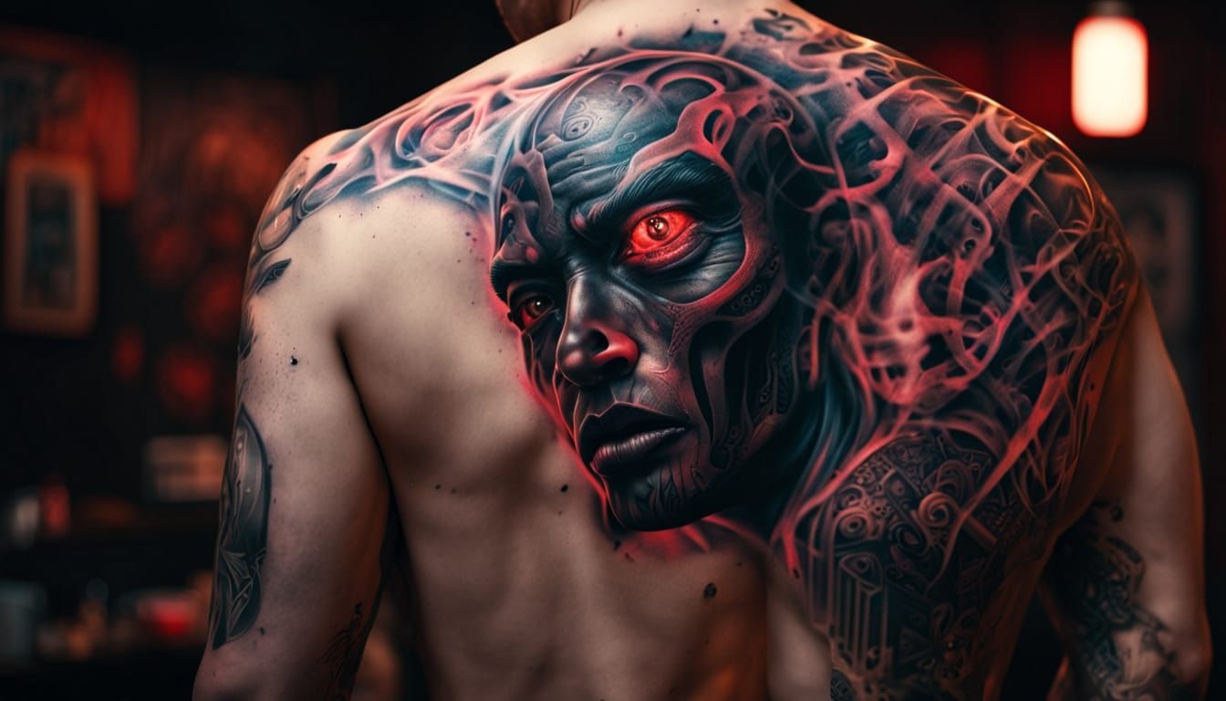 Hyperrealistic Tattoo Art Sheet in Cinematic Style