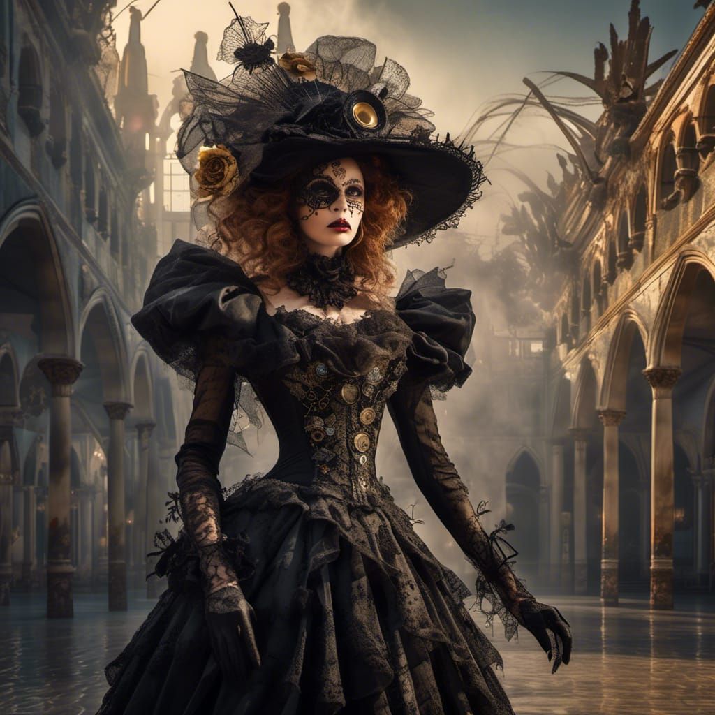 Victorian lady in Venice